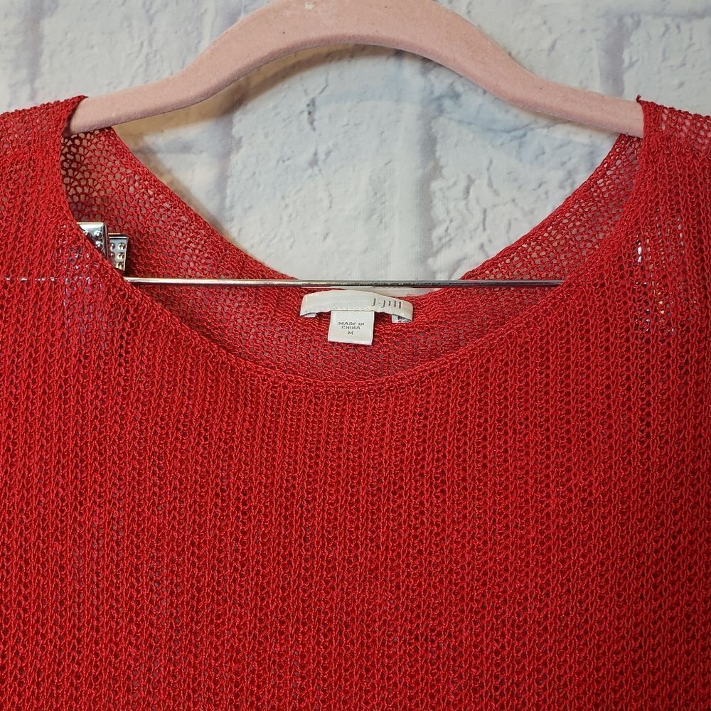 J. JILL Scoopneck Linen-Blend Lightweight Loose-knit Pullover Sweater - Picture 4 of 9